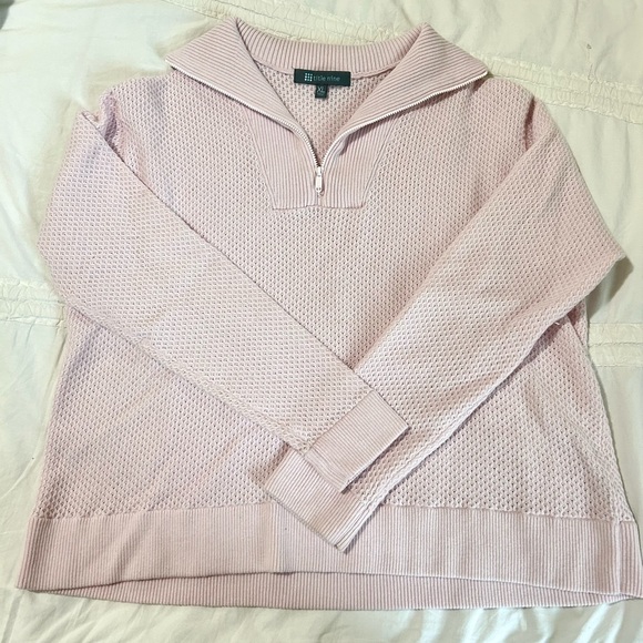 Title Nine pink half zip crew neck/ sweater - Picture 1 of 4